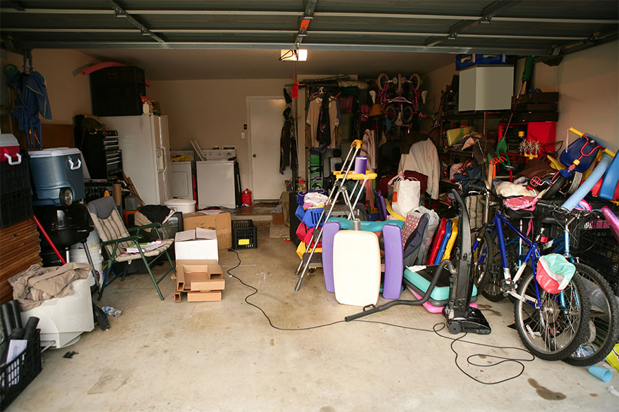 Floor space for two-car garage