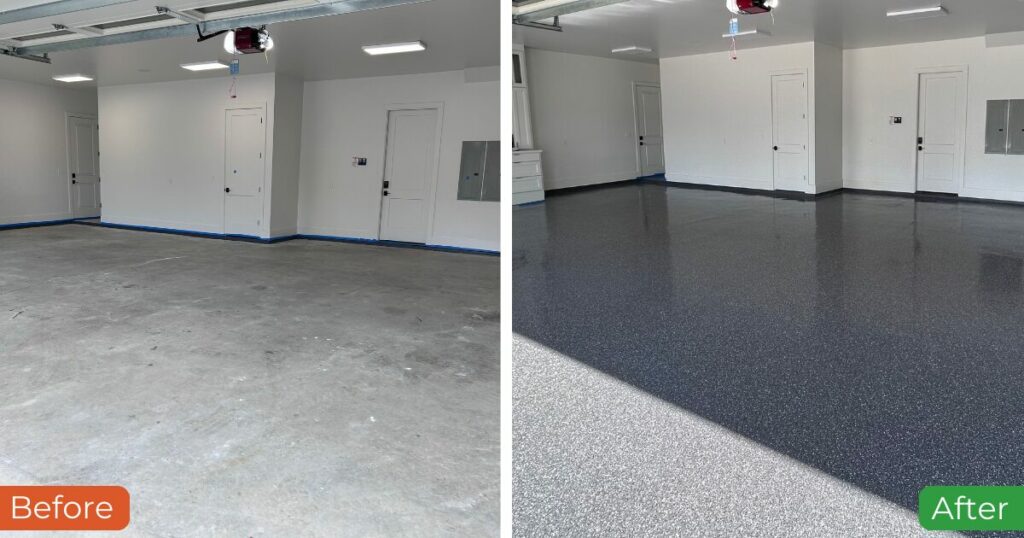 Garage Floor - Before and After