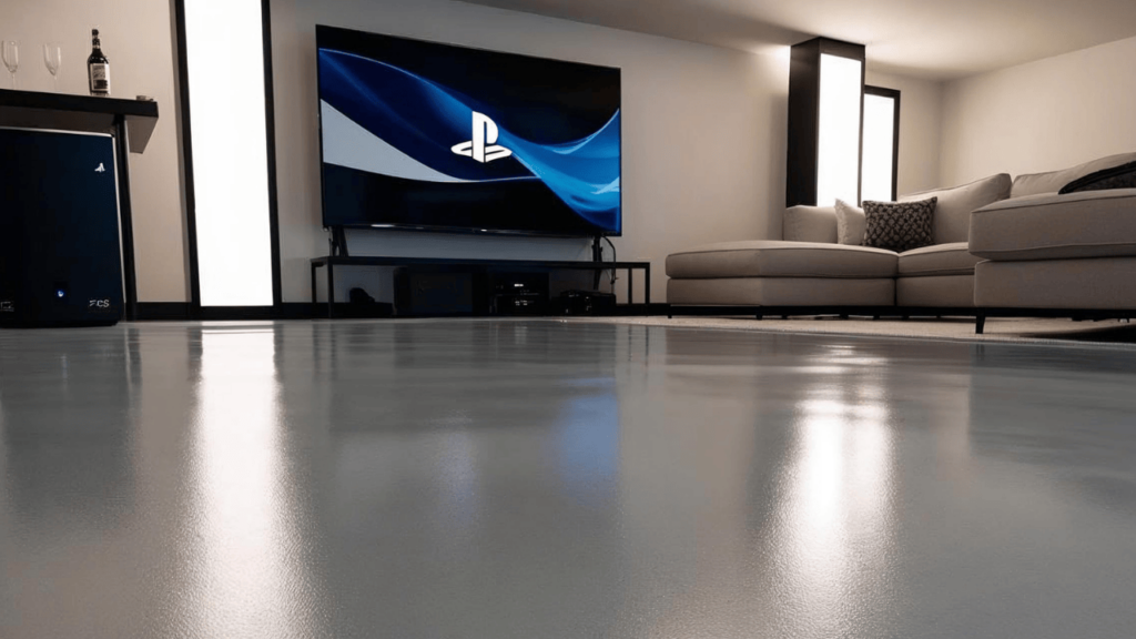 Coated basement floor with modern satin finish and durable protection 3rd photo Coated basement floor with modern satin finish and durable protection
