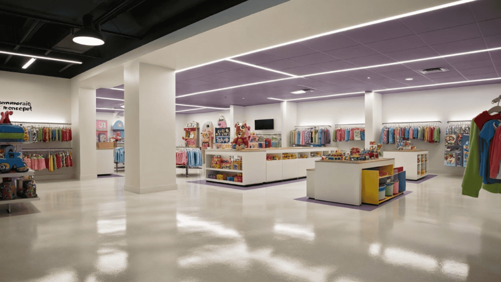 Commercial retail space with high-performance, slip-resistant floor coating image Commercial retail space with high-performance, slip-resistant floor coating