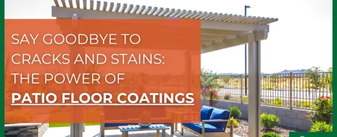 Patio floor coatings